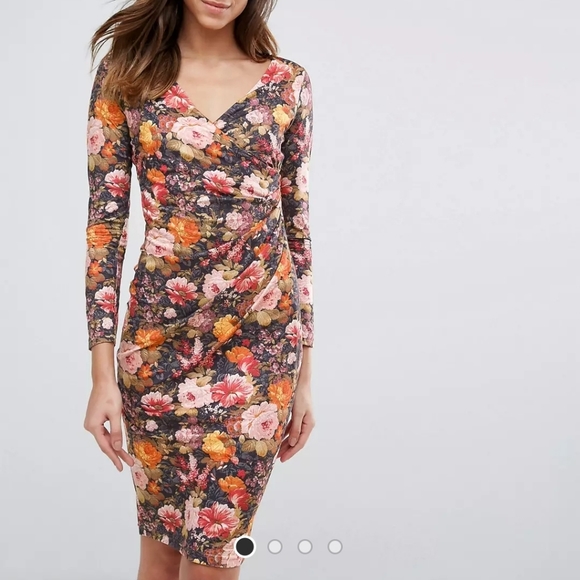 ASOS Vesper long sleeve floral dress - Picture 1 of 6
